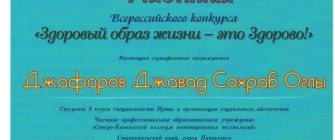 ИТОГИ ВСЕРОССИЙСКОГО КОНКУРСА «ЗДОРОВЫЙ ОБРАЗ ЖИЗНИ - ЭТО ЗДОРОВО!